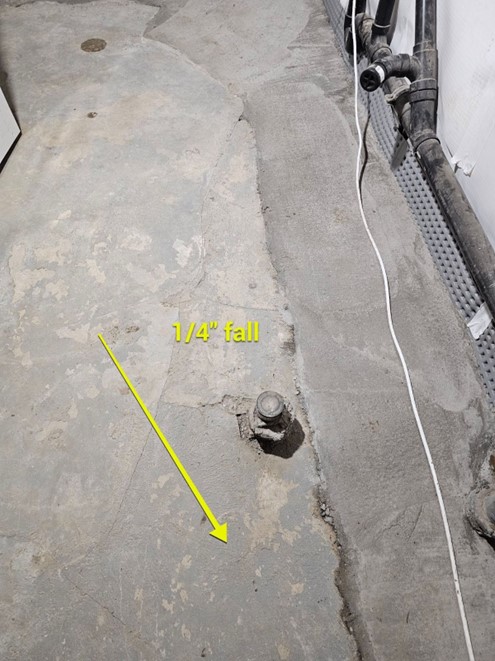 Uneven concrete portland