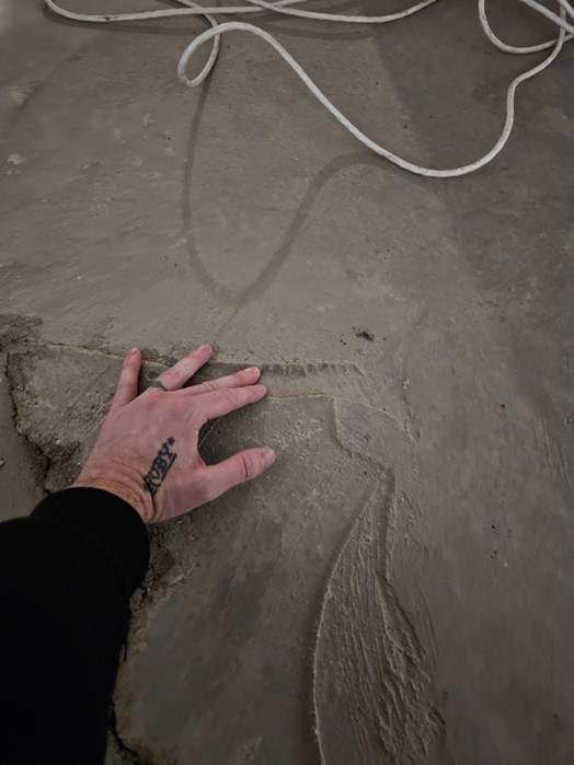 Uneven concrete portland