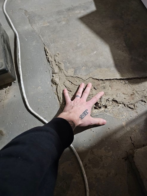 Uneven concrete portland