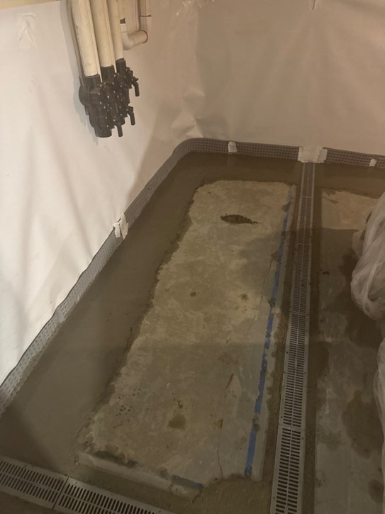 Concrete drying in basement Portland