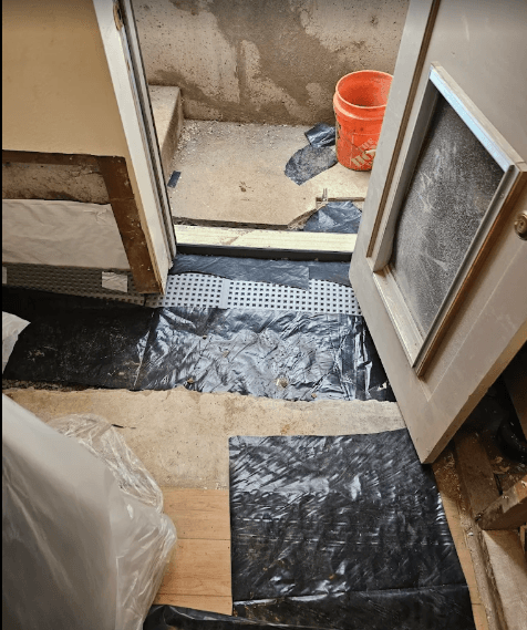 french drain in Oregon basement