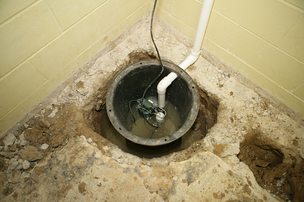 Sump pump installation