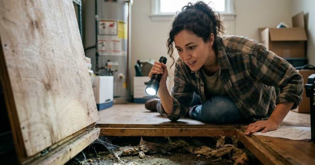 new Portland Oregon homeowner inspecting crawl space for first time not sure what to look for