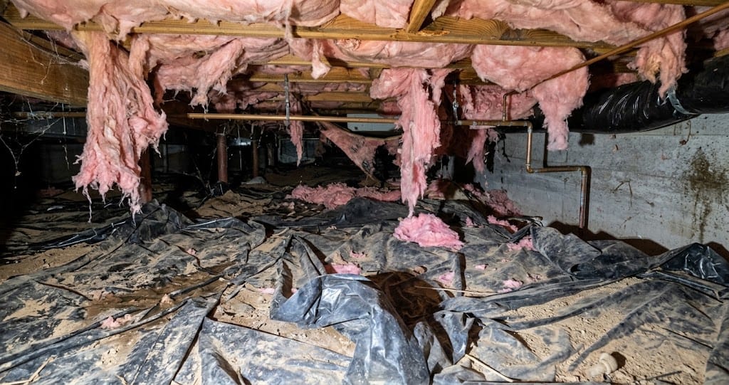 Portland Oregon homeowner asking why does my basement smell like mold coming from damp walls and floor showing moisture and mold problem needing professional inspection